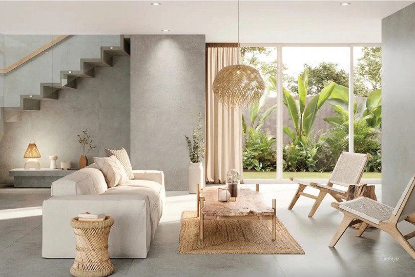 Thiết kế nội thất phòng khách nhà đẹp theo phong cách Bohio Chic