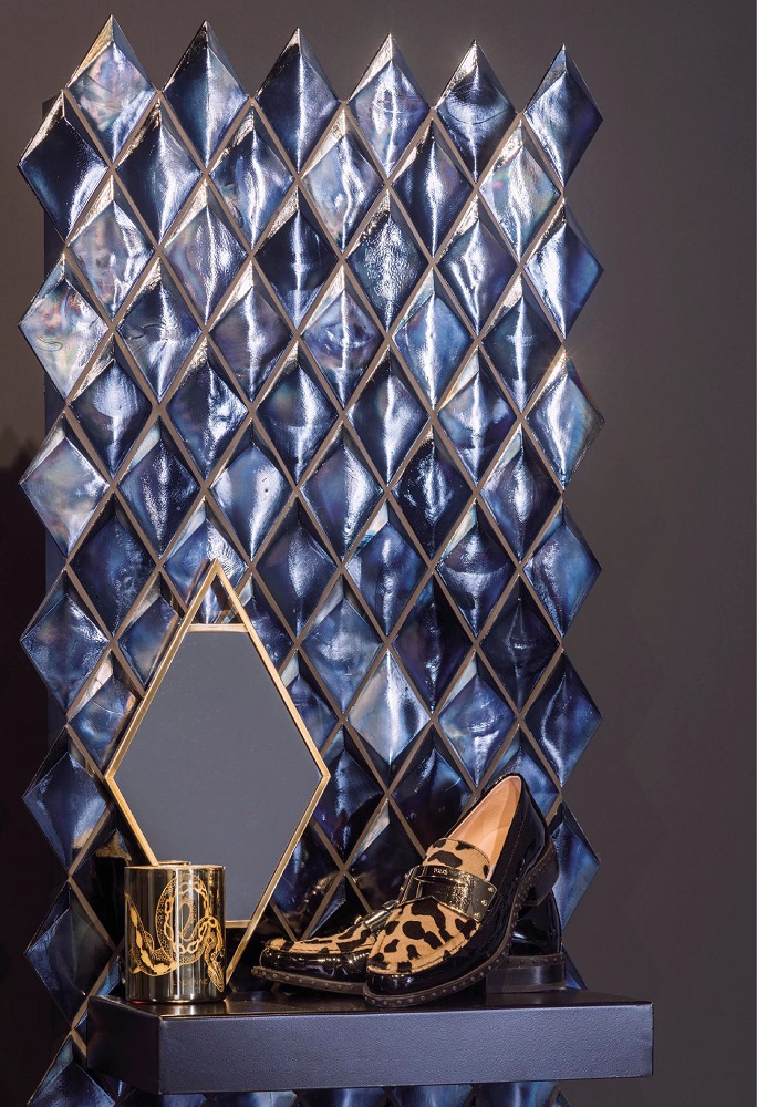 Gạch Mosaic Opal Blue Lantic Colonial thiết kế hiện đại
