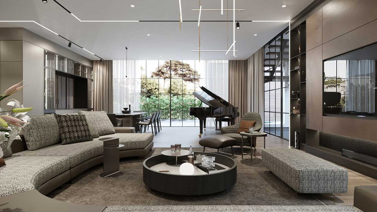 Phòng khách biệt thự Vinhomes