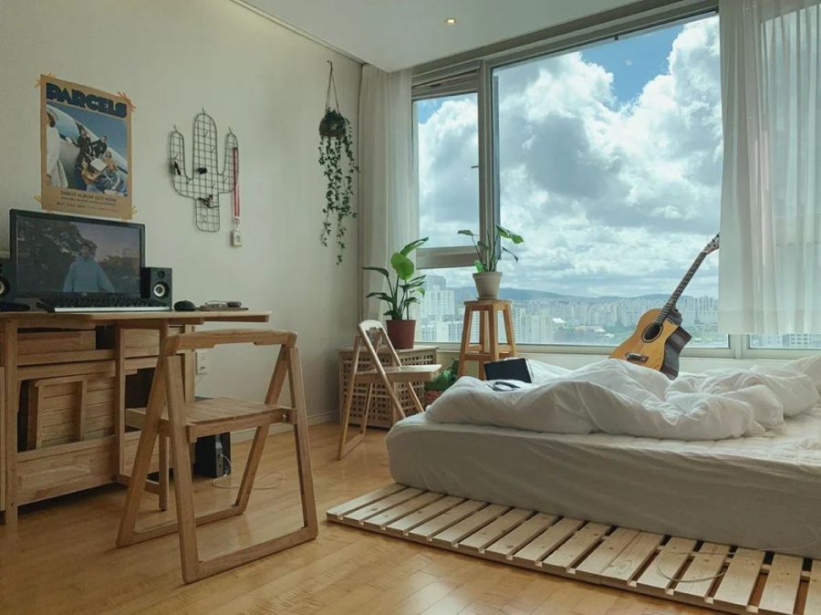 Mẫu nội thất phòng ngủ phong cách Hàn Quốc