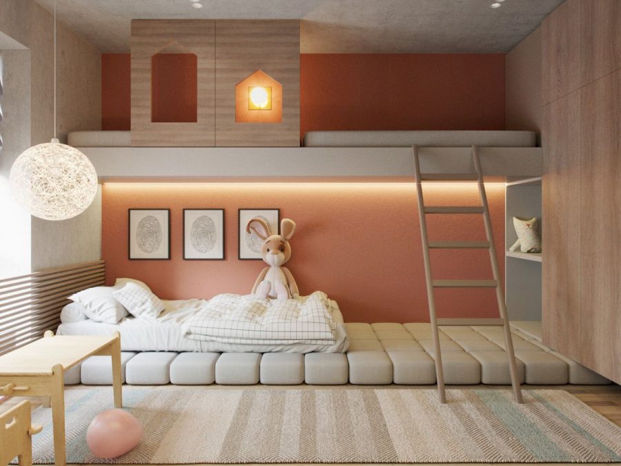 Mẫu nội thất phòng ngủ hiện đại cho trẻ em – đa năng & an toàn