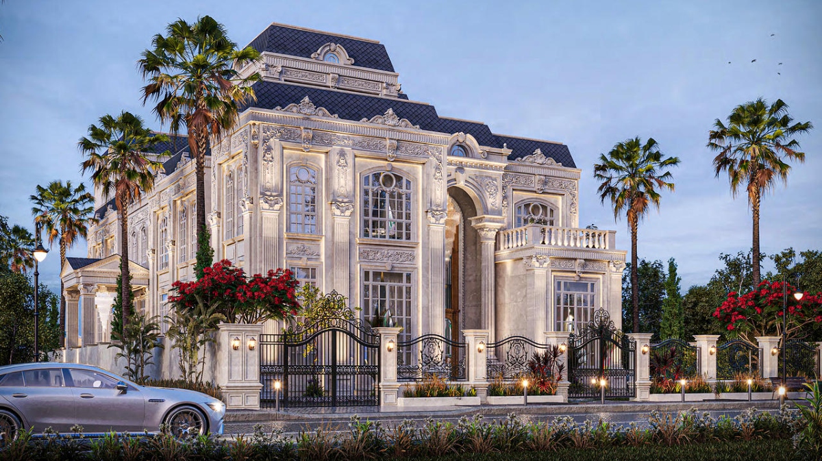 ngoại thất biệt thự châu Âu