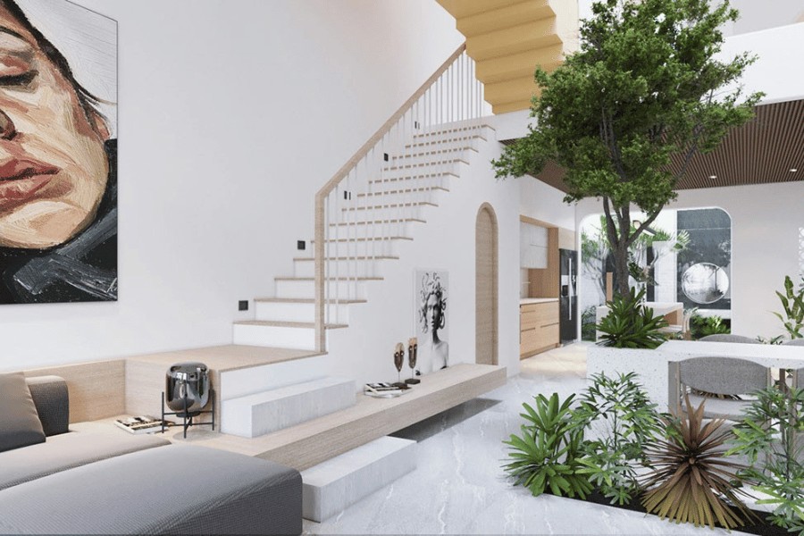 Thiết kế nội thất biệt thự liền kề kết nối thiên nhiên đô thị