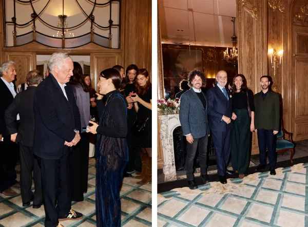 Từ trái sang: Ben Evans, Giám đốc London Design Festival; Maria Porro, Chủ tịch Salone del Mobile.Milano; Christian Mussati, Người sáng lập WonderGlass; Inigo Lambertini, Đại sứ Ý tại London; Giulia Halabi, Văn phòng Báo chí Quốc tế của Salone del Mobile.Milano; Mattia Tebasti, Quản lý Dự án Salone Raritas. -- From the left: Ben Evans, Director of London Design Festival; Maria Porro, President of Salone del Mobile.Milano; Christian Mussati, Founder of WonderGlass; Inigo Lambertini, Italian Ambassador in London; Giulia Halabi, International Press Office of Salone del Mobile.Milano; Mattia Tebasti, Project Manager Salone Raritas.