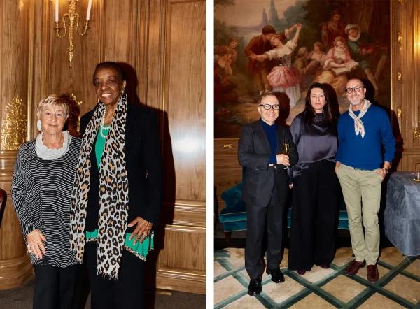 Từ trái sang: Corinne Julius, Nhà báo tự do; Marva Griffin Wilshire, Người sáng lập kiêm Giám tuyển SaloneSatellite; Dominic Lutyens, Nhà báo tự do; Sarah Douglas, Cố vấn Thương hiệu Steve Jobs Foundation; Gianluca Longo, Cộng tác viên World of Interiors. -- From the left: Corinne Julius, Freelance Journalist; Marva Griffin Wilshire, Founder and Curator SaloneSatellite; Dominic Lutyens, Freelance Journalist; Sarah Douglas, Brand Advisor Steve Job Foundation; Gianluca Longo, Contributor World of Interiors