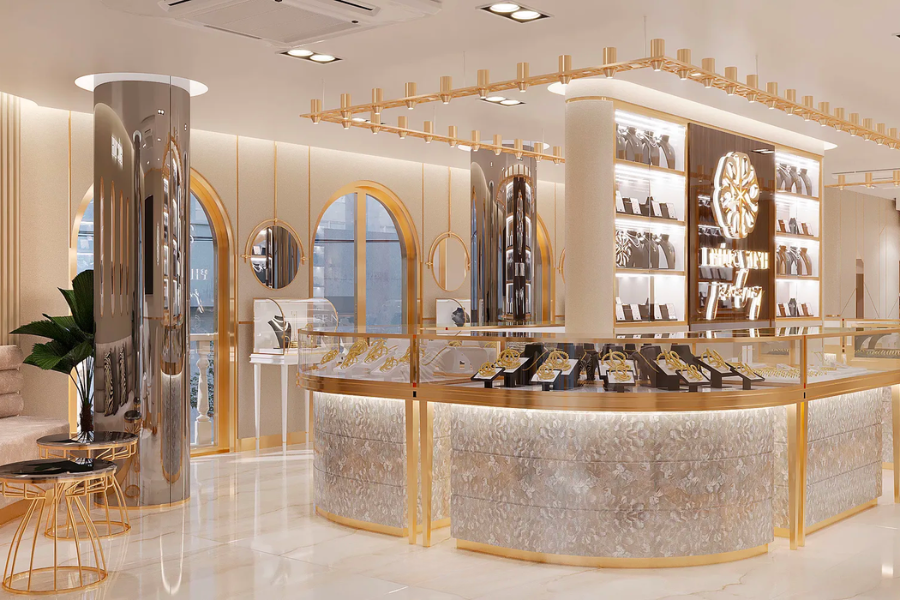 Hệ ánh sáng trong thi công nội thất showroom luxury