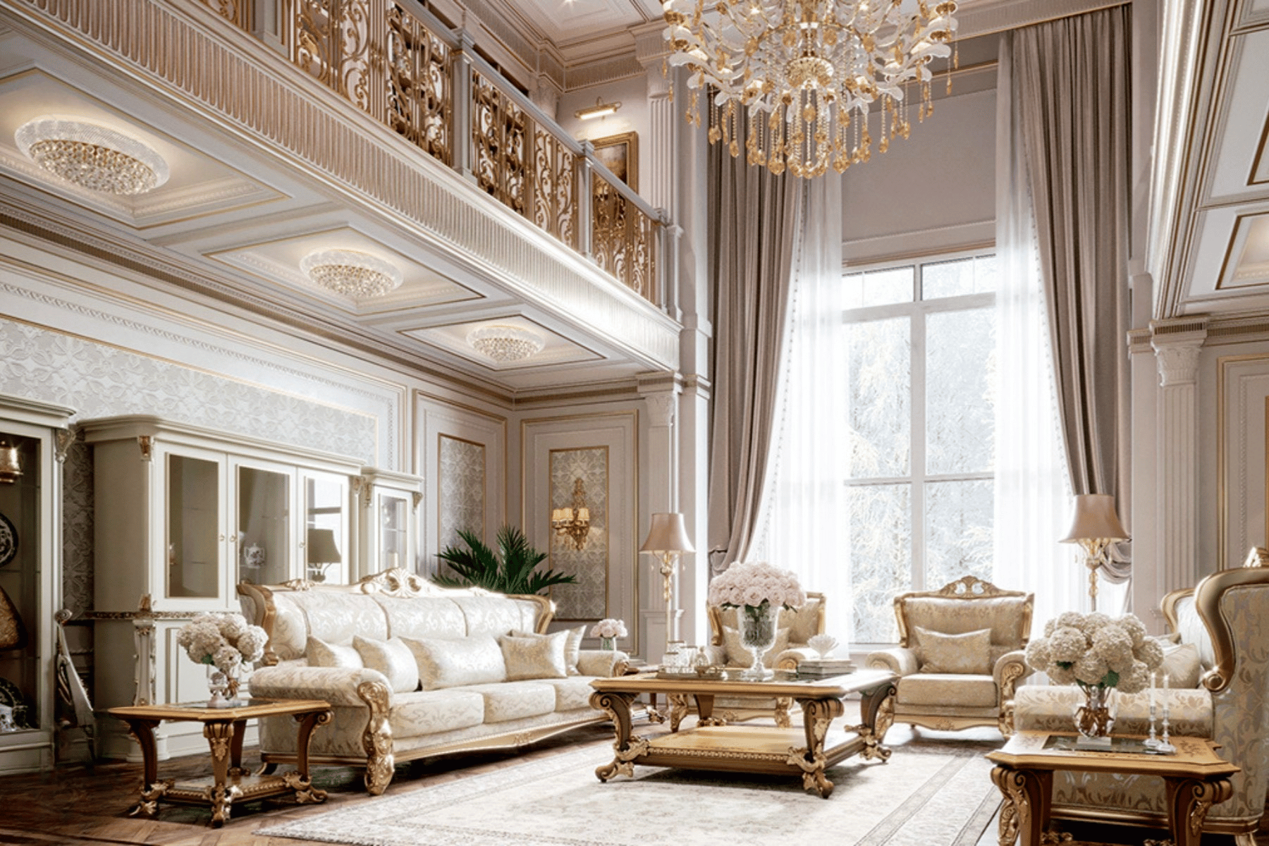 Tổng thể thiết kế nội thất luxury