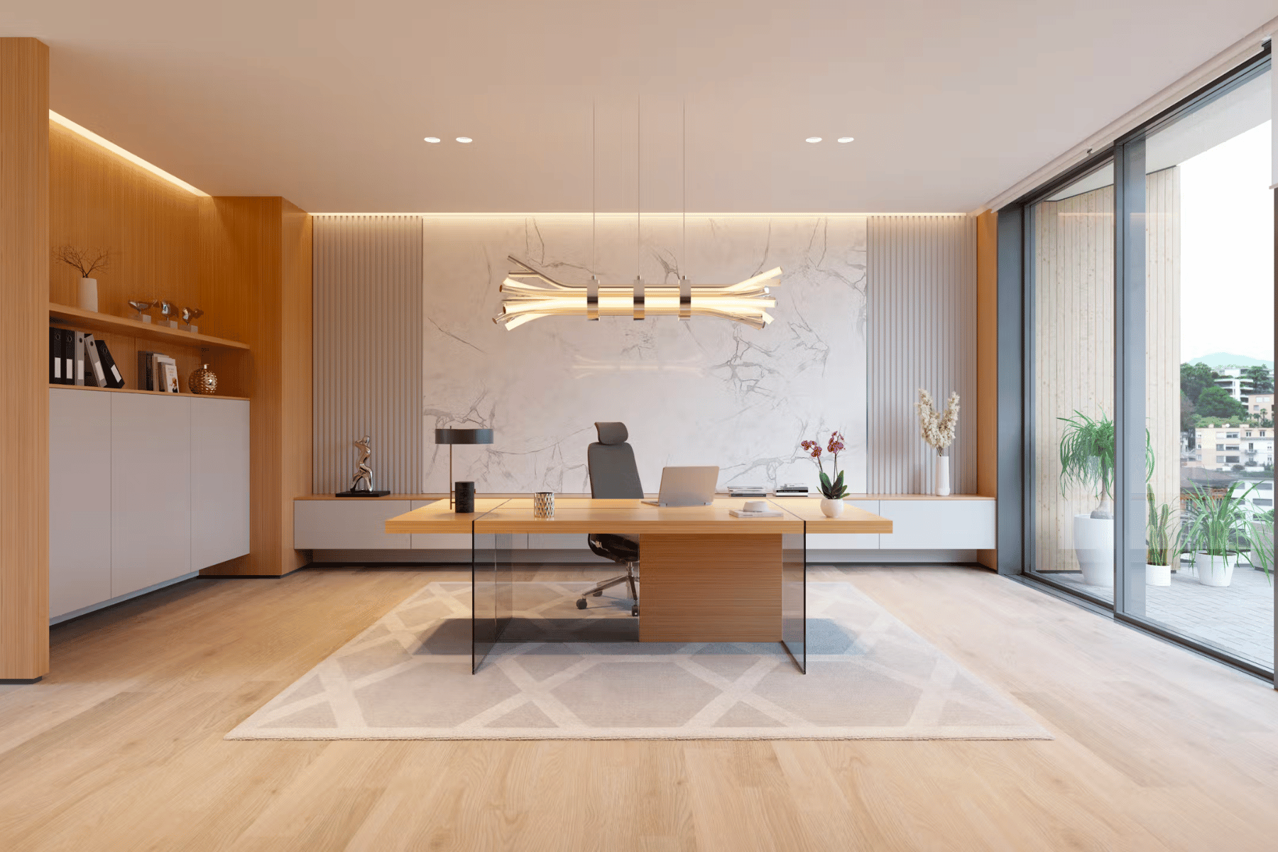 Đèn Branchy kết hợp kỹ thuật tạo hình pha lê thủ công cùng với ánh sáng tone ấm áp