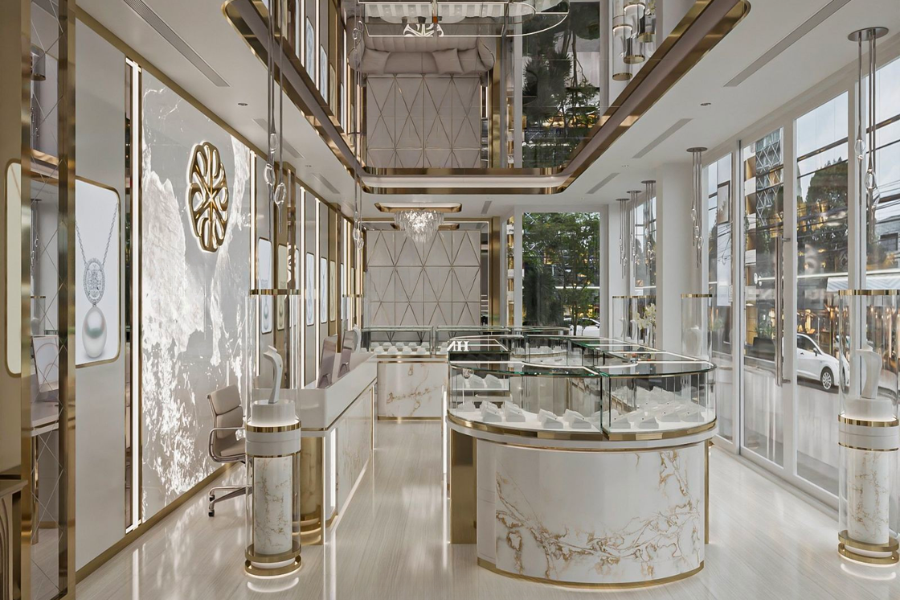 Thi công showroom đồng bộ nhận diện thương hiệu cao cấp