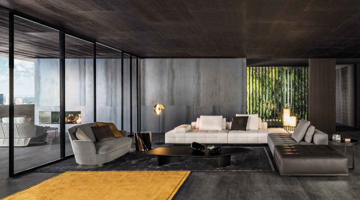 một bộ sofa da Ý cao cấp